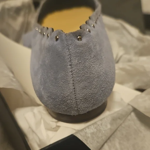 Coach Women's Light Blue Scalloped Loafers - Picture 8 of 11